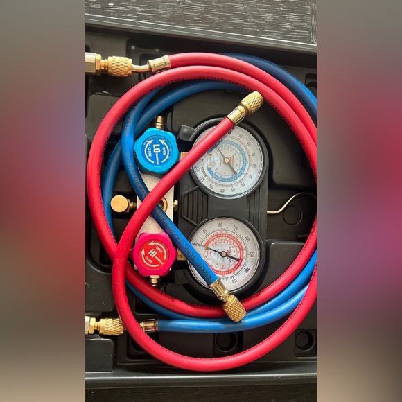 Pittsburgh AC Manifold Gauge Set R-134A R-407C / R-404A Air Conditioning Systems - Picture 4 of 4